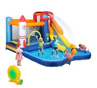 Château gonflable AIYAPLAY avec soufflerie, toboggan, pataugeoire, mur d'escalade, saut, canon à eau, château gonflable avec sac de transport pour l'intérieur et l'extérieur pour les enfants de 3 à 8