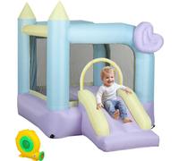 Château gonflable AIYAPLAY avec soufflerie, toboggan, saut Château gonflable avec sac de transport pour l'extérieur Indoor pour enfants de 3 à 8 ans, 250 x 165 x 200 cm