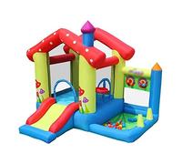 château Gonflable, avec souffleur, Sac de Transport, piquets et Kit réparation, Coussin d'air, Piscine Jouet, Grand Trampoline Gonflable for la Maison