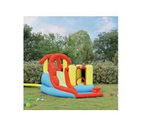 Happy Hop Château gonflable avec toboggan et piscine 280x319x211 cm Multicolore