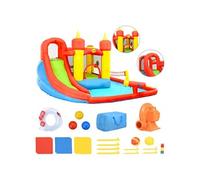 Happy Hop Château Gonflable avec Toboggan et Piscine Pataugeoire Enfants Garçons Filles Soufflante Boules Océaniques 92198