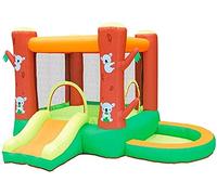 Château Gonflable avec Toboggan et Trampoline - Extérieur, Orange, 290 x 280 x 195 cm