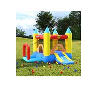 Happy Hop Château Gonflable Avec Toboggan 300x280x202 Cm Pvc