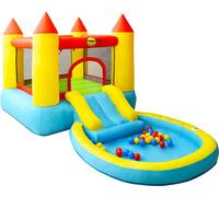 Happy Hop Château Gonflable Avec Toboggan 200x365x190 Cm Pvc