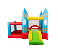 Château gonflable HOME DELUXE FABI - Taille: 270 x 295 x 210 cm, soufflerie et accessoires inclus, résistant aux UV