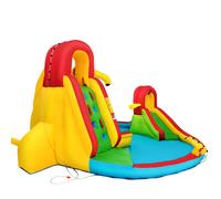 Château Gonflable pour Enfants avec 2 Toboggans et Pataugeoire