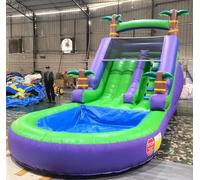 Château Gonflable, Toboggan Aquatique et Piscine Gonflable géante, Toboggan Aquatique en PVC pour Enfants et Adultes, pour Jardin et extérieur, avec souffleur 750 W, 640 x 275 x 365 cm