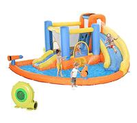 château Gonflable, Toboggan Gonflable Durable de qualité supérieure, château 5 en 1, clôture sécurité, sautant, s'installe Quelques Secondes