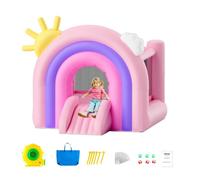 Château Gonflable-Vevor-Souffleur-Toboggan-Sac De Rangement-D¿Arrière-Enfants Âgés 3-8 Ans-280x230x230 Cm-Extérieur