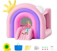 Château gonflable VEVOR, trampoline maison de jeu intérieur/extérieur, château gonflable pour enfants avec soufflerie, toboggan, sac de rangement, 280 x 230 x 230 cm Château gonflable pour le jardin d