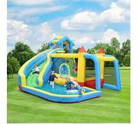 Château gonflable - YULINLAND - Château gonflable 5 en 1 - PVC Oxford - Sec ou mouillé - 364x315x239 cm