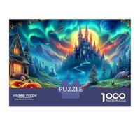 Château Halloween 1000 Pièces Puzzle Impossible Belle Décoration Familiale Château Fantasy Night Scene Puzzle Jouets De Difficiles pour La Famille 70x50cm/1000pcs
