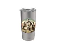 Château historique avec tours - médiéval Gobelet isotherme en acier inoxydable double paroi