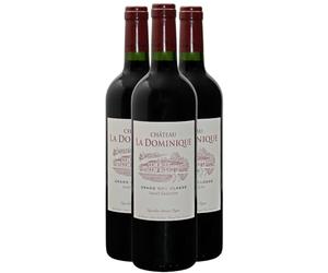 Château La Dominique Saint-Emilion Grand Cru - Rouge 2020 - Vin Rouge de Bordeaux (3x75cl)