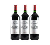 Château La Tour de By Médoc Cru Bourgeois MAGNUM Rouge 2015 - Vin AOC Rouge de Bordeaux - Lot de 3x150cl - Cépages Cabernet Franc, Cabernet Sauvignon