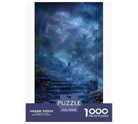 Château Magique Puzzles 1000 Pièces Jeu De Défi Jouet Adultes Et Plus De 12 Ans Escaliers Bleus Jeu De Puzzle Défi Éducatif Stimulation Cérébrale Cadeau Décoration Maison 70x50cm/1000pcs