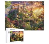 Château Magique Puzzs 500 Pièces Vision 3D MorneJeu Éducatif Créatif pour Famil Décoration Intérieure Assemblage Amusant Caau Unique 500 PCS