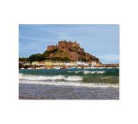 Château Mont Orgueil - Jersey，1000 Pièces Puzzle en Bois Intéressant Puzzle défi Cérébral pour Les Femmes Jouets De Décompression（75x50cm）-AQ33