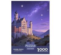 château Neuschwanstein Puzzle Adulte 1000 Pièces Bâtiment Landmark Puzzle De Qualité Supérieure Challenge Toy pour Puzzle Difficile Colorés dans Cadeaux Décoration Intérieure 70x50cm/1000pcs
