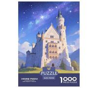château Neuschwanstein Puzzle Adulte 1000 Pièces Bâtiment Landmark Puzzle pour Toute La Famille DéfiJouets Difficile Cadeaux pour Femmes/Hommes Décoration Intérieure 70x50cm/1000pcs
