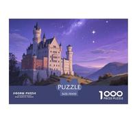 château Neuschwanstein Puzzle Adulte 1000 Pièces Bâtiment Landmark Puzzle pour Toute La Famille DéfiJouets Difficile Cadeau Unique Décoration Intérieure 70x50cm/1000pcs