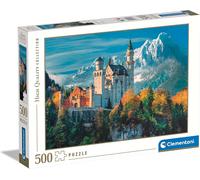 Château Neuschwanstein-Puzzle De 500 Pièces-Jeu De Patience Et De Réflexion-Format Paysage-Image Net-49X36 Cm-À Partir De 14 Ans