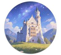 château Neuschwanstein Puzzles pour Adultes 1000 Pièces Bâtiment Landmark Puzzle pour Toute La Famille Défi Jouet Difficile Cadeau Unique Décoration Intérieure 1000pcs (67.5x67.5cm)