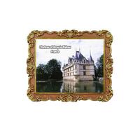 Chateau of Azay-le-Rideau France Aimant de réfrigérateur 3D Souvenir de voyage Décoration de réfrigérateur Autocollant magnétique