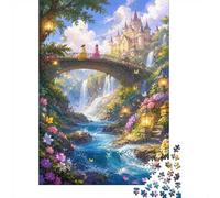 Château Pont Cascade 1000 Pièces Mini Puzzle pour Adultes | 70x50cm Carton Décoration Bureau Coupe Précise Cadeau Anniversaire Détente