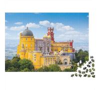 château Portugais Puzzles 1000 Pieces Cadeau Unique intéressant Jeu Éducatif Défi Jouet À De Qualité Supérieure Peinture Art pour Adultes Et Enfants À Partir De 14 Ans 38x26cm/1000pcs