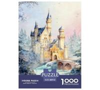 Château Puzzle 1000 Pièces Glace et Neige - Détente Assurée, Puzzle Adulte, Soirée Créative, Poster Mural, 52x38cm/1000pcs