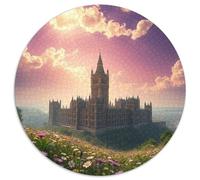 Château Puzzle De 1000 Pièces pour église Building Scenery Church Park Filles Unique Décompression Progressive Réduction du Stress Cadeau DécoRation Murale 1000pcs (67.5x67.5cm)