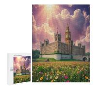 Château Puzzles 1000 Pièces Educa Qualité Supérieure Edificio du Paysage Jeu D'Intelligence Éducatif pour Famille Vision 3D Relaxation Artistique 500 PCS