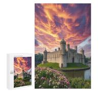 Château Puzzles 1000 Pièces Vision 3D Artistique Edificio du Paysage Divertissement Créatif pour Famille Relaxation Artistique Qualité Supérieure Décoration 1000 PCS