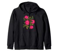 Château Rose fantaisiste Maximaliste Roses Flora Love Romance Sweat à Capuche