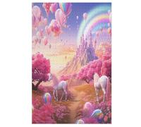 Château Rose Puzzles Adulte 1000 Pieces Cadeau Famille Puzzle Classique 3D EnfantsJouet en Bois Cadeau Unique 78×53cm