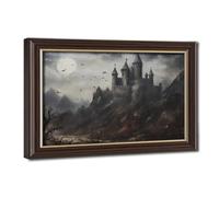 Château sombre, gothique, pastoral, architecture, décorations de vacances, poster sur toile, décoration murale, peintures pour salon, chambre à coucher, 20,3 x 30,5 cm (L x l)
