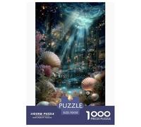 Château sous-Marin Puzzle 1000 Pièces 70x50cm/1000pcs, Architecture Fantastique - Relaxant pour Adultes, Jeu Éducatif Créatif, Cadeau De Décoration pour La Maison