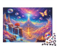 Château Vue Fantastique_4 Puzzle 1000 Pièces Adulte avec Couleurs Éclatantes,Jeu De Puzzle Classique défi Entre Amis pour Un Tableau À Encadrer,Superbe Idée Cadeau 38x26cm/1000pcs
