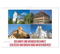 Châteaux et châteaux connus et moins connus autour du lac de Constance (calendrier mural 2026 DIN A4 paysage) calendrier mensuel CALVENDO