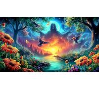 châteaux-forêts Puzzle 1000 pièces Educa Cadeau Unique De l'art Décoration Jeu éducatif Challenge Toy pour Adultes & Enfants des 14 Ans 38x26cm/1000pcs