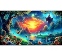 châteaux-forêts Puzzle 1000 pièces Educa Cadeau Unique Décoration Intérieure Jeu éducatif Challenge Toy pour Adultes & Enfants des 14 Ans 38x26cm/1000pcs