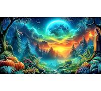 châteaux-forêts Puzzle 1000 pièces Educa Jeu D'Intelligence Décoration Intérieure Jeu éducatif Challenge Toy pour Adultes & Enfants des 14 Ans 38x52cm/1000pcs