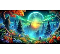 châteaux Forêts Puzzle 1000 pièces en Papier recyclé - Cadeau Amusant & Idée Cadeau Parfaite pour Adultes 75x50/1000pcs