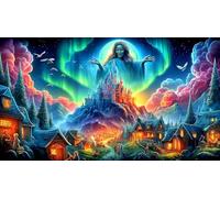 châteaux Forêts Puzzle 1000 pièces - Papier recyclé Puzzle pour Adultes et Enfants DéFi éduchatiF 38x52/1000pcs