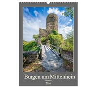 Châteaux forts du Rhin moyen, Version française (Calendrier mural 2026 DIN A3 portrait), Calendrier CALVENDO mensuel