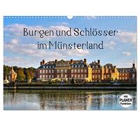 Châteaux forts et châteaux dans le Münsterland, Version française (Calendrier mural 2026 DIN A3 portrait), Calendrier CALVENDO mensuel