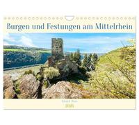 Châteaux forts et forteresses dans le Rhin moyen, Version française (Calendrier mural 2026 DIN A4 portrait), Calendrier CALVENDO mensuel
