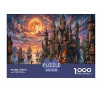 Châteaux médiévaux Puzzle 1000 Pieces Cadeau Unique Défi Jouet À De Qualité Supérieure Peinture Art pour Adultes Et Enfants À Partir De 14 Ans 52x38cm/1000pcs
