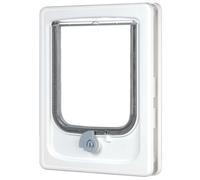 Chatière 4 positions - ZOLUX - L20 x H25 cm - Pour porte bois, PVC, métal - Catwalk - Blanc